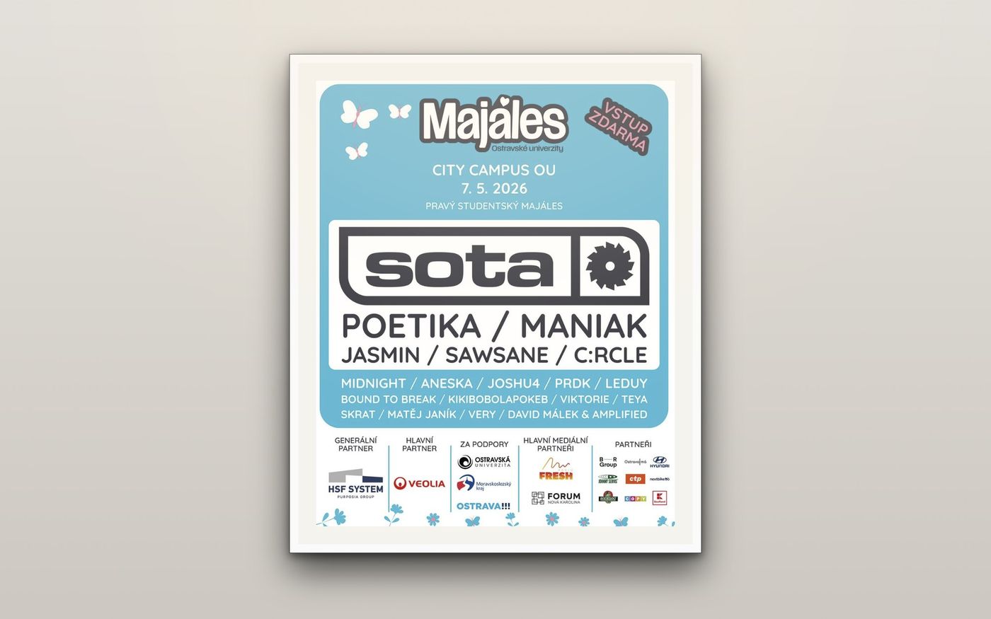 Plakát pro univerzitní majáles